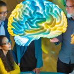 Des personnes qui étudient la réussite avec a neuroscience en comprenant son cerveau, son subconscient